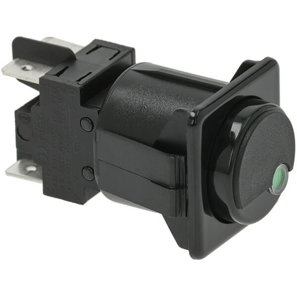 Schalter 2-POLIG SCHWARZ 16A 250V