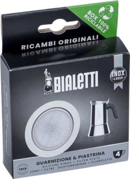 Blister 1 Dichtung 1 Filter 4 Tassen Bialetti