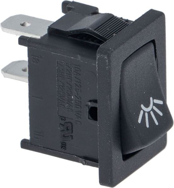1-poliger Schalter, schwarz, 10A / 250V | Astoria Ersatzteile