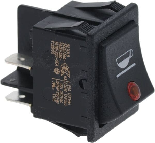 Wippenschalter 2-Polig Schwarz 16A 250V | Promac Ersatzteile