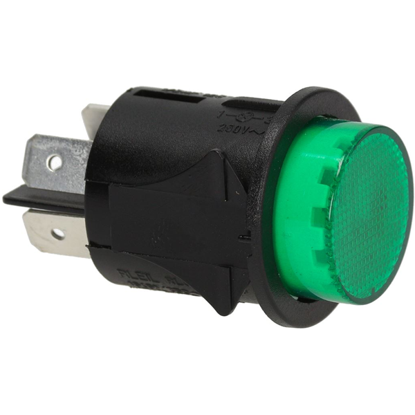 SCHALTER 2-POLIG GRÜN 16A 250V