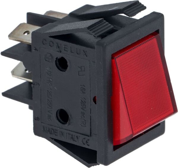 Schalter Zweipolig Rot 16A 250V | Astoria Ersatzteile