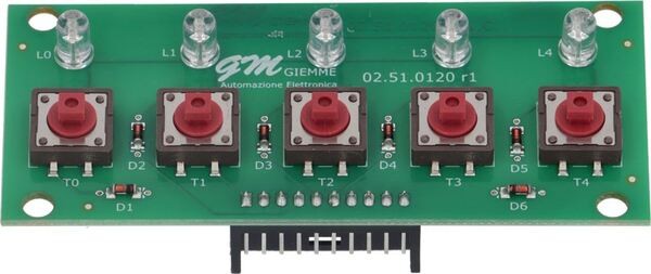  Platine Tastatur 5 Druckknöpf | Wega Ersatzteile