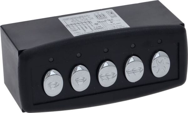 Tastatureinheit 5 Tasten 230V - Verchromt | CREM Ersatzteile