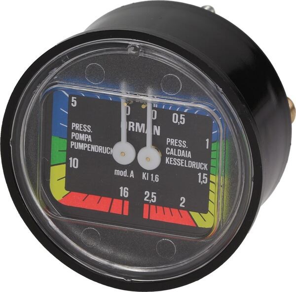 Manometer Doppelskala für Erhitzer-Pumpe Ø 63 mm | Espressomaschinen | Grimac Ersatzteile