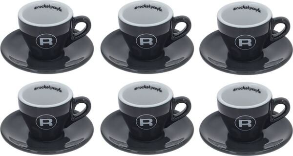 6 Espresso - Tassen Rocket Hashtag