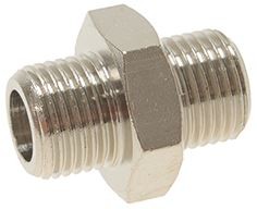 Anschluss Ø 1/8"M-1/8"M Vernickelt | Spaziale Ersatzteile