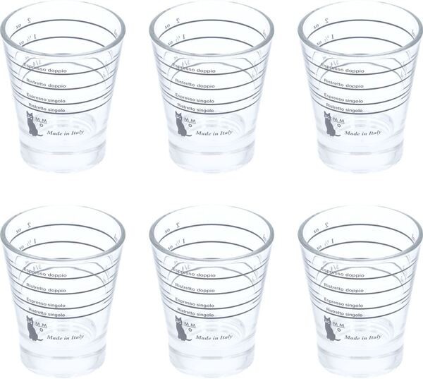 6 Gläser M/Siebdruck 22/60ml Motta