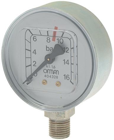 Manometer Für Pumpe 62 Mm Druckbereich 0 Bis 16Bar | Conti Ersatzteile