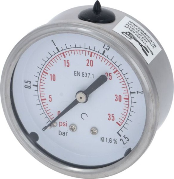 Manometer Kessel Ø 62 mm 0÷2,5 Bar Ø 1/4 "M | Izzo Ersatzteile