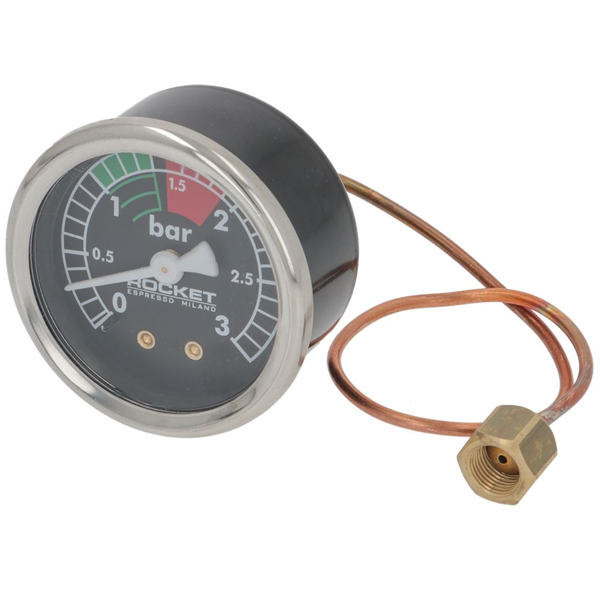 Kessel Manometer Schwarz 0-3 EVO V2 ED R