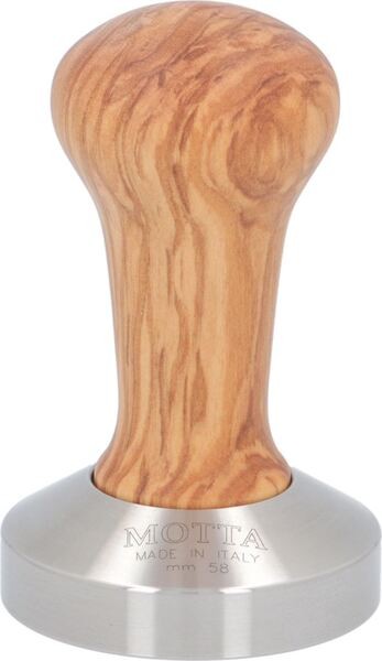 Tamper aus Ulivenholz und Edelstahl 58mm