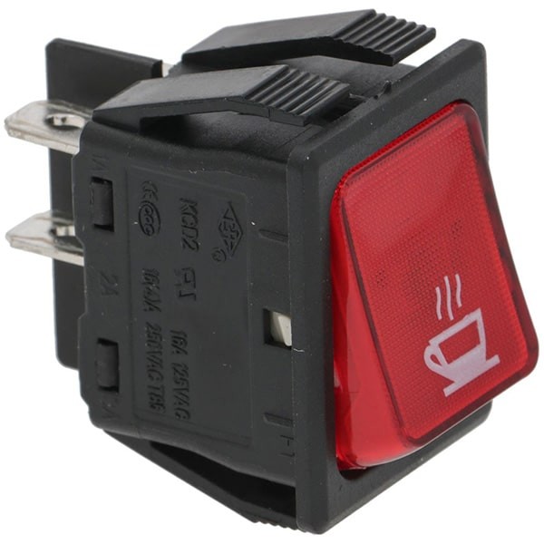 Schalter 2-Polig ROT 16A 250V