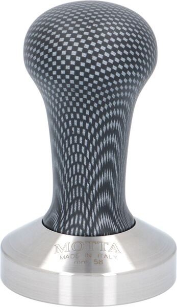 Tamper Holz und Edelstahl 58mm Carbon