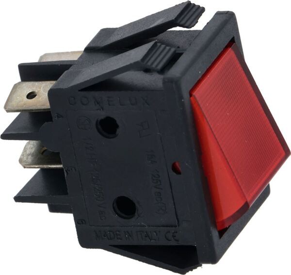 2-poliger Schalter Rot | Wega Ersatzteile