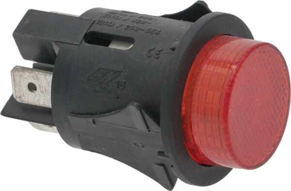 Druckknopf 2-Polig mit Signallampe Rot 16A 250V | Brasilia Ersatzteile