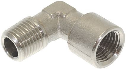 L-Anschluss Ø 1/4"M-1/4"F Vernickelt | Spaziale Ersatzteile