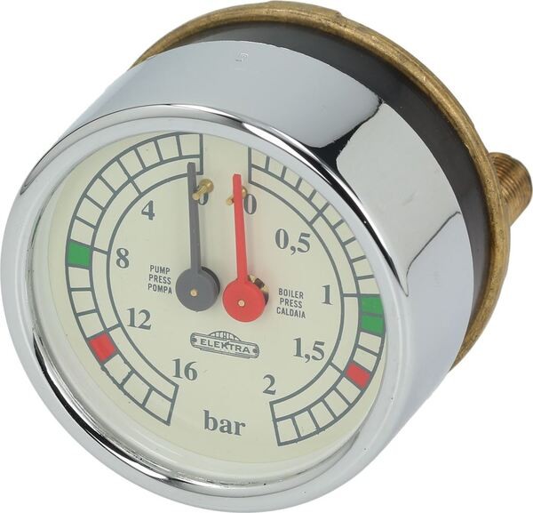 Manometer Doppelskala Ø 60 mm 0-2/0-16 Bar | Elektra Ersatzteile